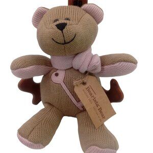Starbucks Bearista Bear 2010 Winter Edition 89 Knit Brown Pink Key My Heart New
